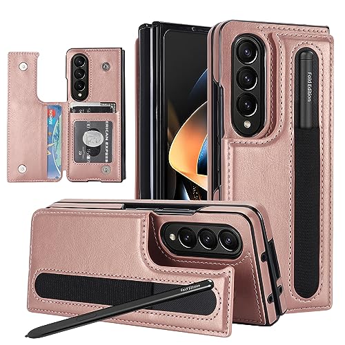 Accessoires Z Fold 4 5G étui portefeuille Samsung Galaxy Z Fold4 avec fente S Pen porte-cartes