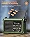 Emergency Weather Radio with Solar & Crank Power – AM/FM/NOAA, LED Flashlight, Reading Light, USB Charging & SOS – Survival Gear for Power Outages & Storms