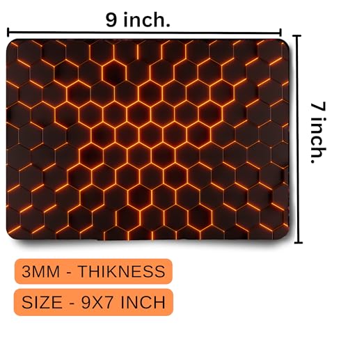 Image of Mouse Pad with Non-Slip Rubber Base, Waterproof & Durable Desk Mat for Gaming, Office & Students | Small Laptop & PC Pad | 23x18cm