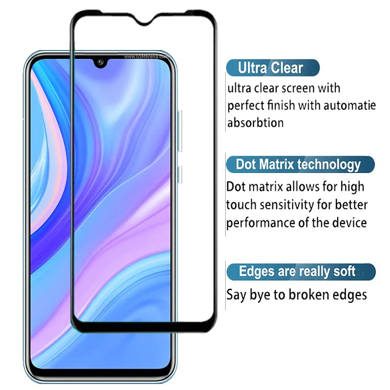 Image of Screen Protector for Huawei Honor Y8 Prime (Black) Tempered Glass Edge-to-Edge 6D Screen Guard With Installation Ki