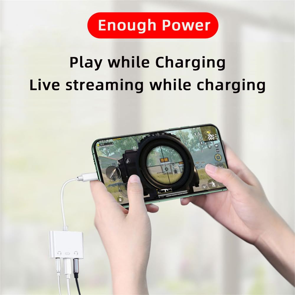 Scheda audio da USB-C a doppia scheda audio AUX e microfono da 3,5 mm con adattatore di ricarica PD compatibile con computer portatili, tablet, telefoni