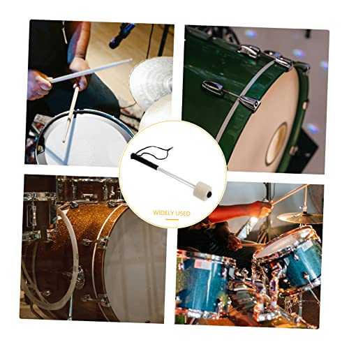 Baquetas de aleación de aluminio con cabeza de fieltro, portátiles, para instrumentos de percusión, bandas marciales y timbales miniatura 4