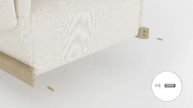 Sillón Plegable Tela Beige miniatura 7