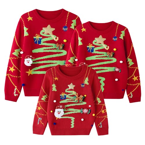 Simplee kids Family Matching Christmas Sweaters Xmas Print Ugly Funny Jumper Holiday Pullover Tops