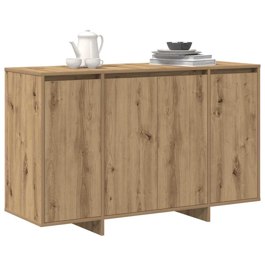 vidaXL Sideboard Artisan oak 120 x 41 x 75 cm Engineered wood, Living Room Storage, Rectangular Modern Sideboard, Functional Furniture for Practical Indoor Organization, Stylish Design