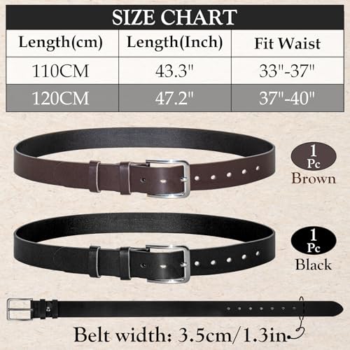 Belt Men,1 Pcs Genuine Leather Mens Belt, Classic Belts for Jeans, Fashion, Gift, Casual, Golf, Dress2