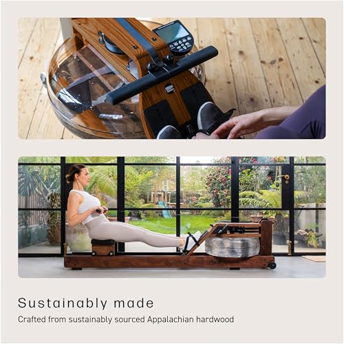 WaterRower Walnut Rowing Machine with S4 BLE Monitor | USA Made Water Rower | Original Handcrafted Erg Machine for Home Use & Gym | Best Warranty - Image 9