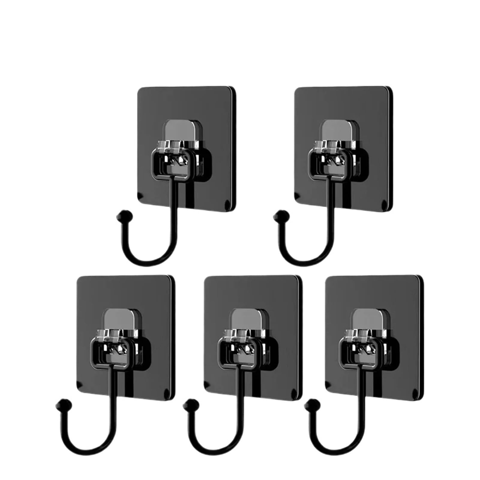 Zguouzantye 5Pcs 2 Rotatable Self Adhesive Hooks For Wall Door Hanger
