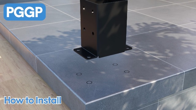Image of 2 PCS Metal 4x4 Post Base, Inner Size 3.5 inchx3.5 inch | Heavy Duty Post Bracket, Anti-Corrosive Partition, Powder-Coated, For Pavilion Deck Railing Support