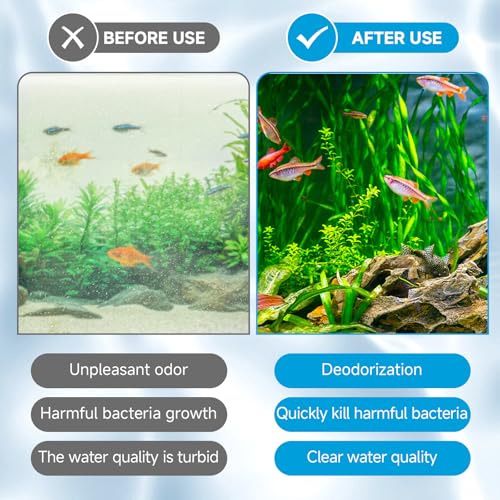 Image of AQQA 12 Packs Aquarium Filter Cartridges with Activated Carbon - Remplacement Fish Tank Filters Cotton