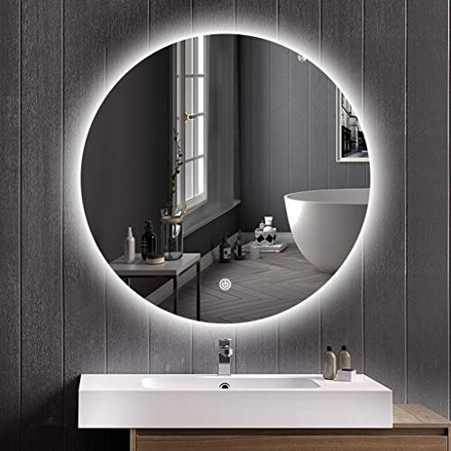 Miroir suspendu tactile sans cadre avec lumières intégrées - 2