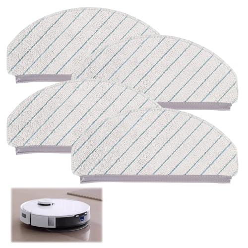 4 Lingettes En Microfibre Pour Robot Aspirateur Compatible Avec DEEBOT T10/T10 Plus, Accessoires De Nettoyage Avec Fonction D’Essuyage, Idéales Pour Un...