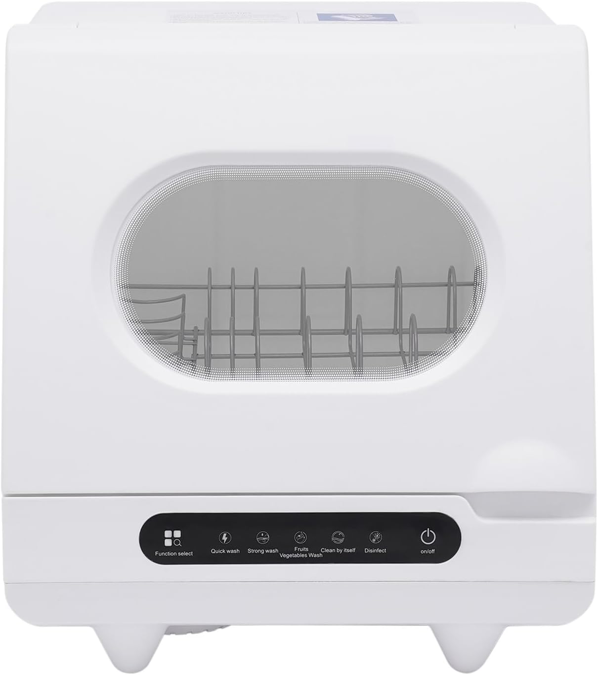 Portable Countertop Dishwasher, 5 Washing Programs Dishwasher, High Temperature Water + Rotating Spray Dishwasher, With 5-Liter Built-In Water Tank Leak-Proof Dry, For Small Apartments, Dorms