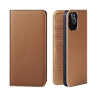 【色: オレンジ】HANATORA iPhone15 ケース 手帳型 本革 スマ 色: オレンジ】HANATORA iPhone15 ケース 手帳型 本革 スマの