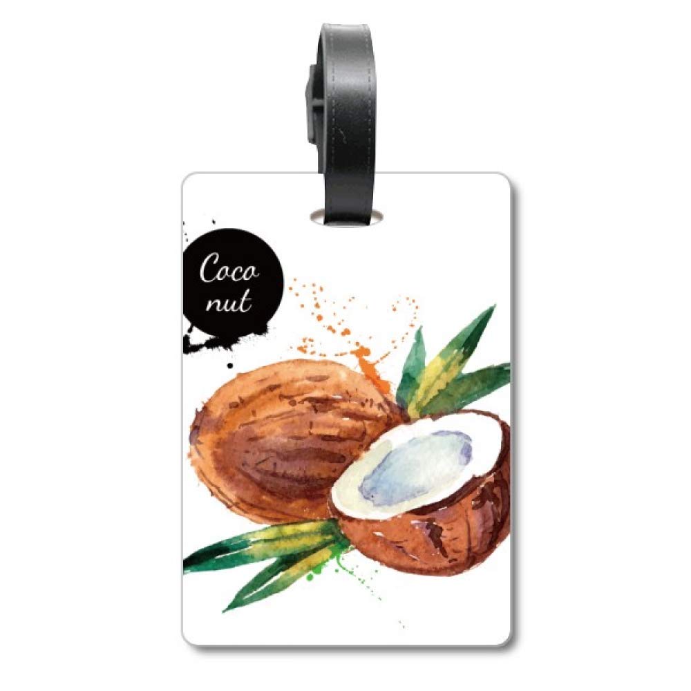 Étiquette de valise noix de coco résistante avec attache sécurisée