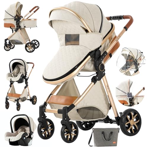 3 en 1 Sistema de Viaje Para Bebé Cochecito de Bebé 3 en 1 Carrito con Capazo...