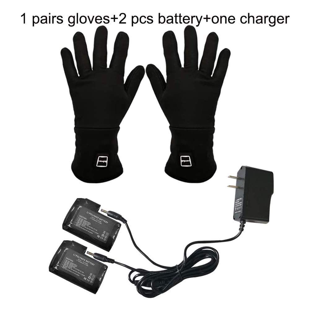 Guanti riscaldati elettrici Flessibili, Guanti per Mani con artrite, Guanti scaldamani UltraSottili Schermo tattile per Ciclismo all'aperto Campeggio Escursionismo Sci