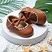 HsdsBebe Infant Baby Girls Mary Jane Flats Bow Non-Slip Soft Sole Princess Toddler First Walkers Sneaker Wedding Dress Shoes(HM1628 Brown,3)