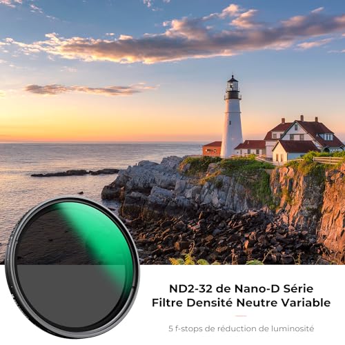 Filtre ND variable 77mm densité neutre ND2-ND32 pour objectif D série - 2