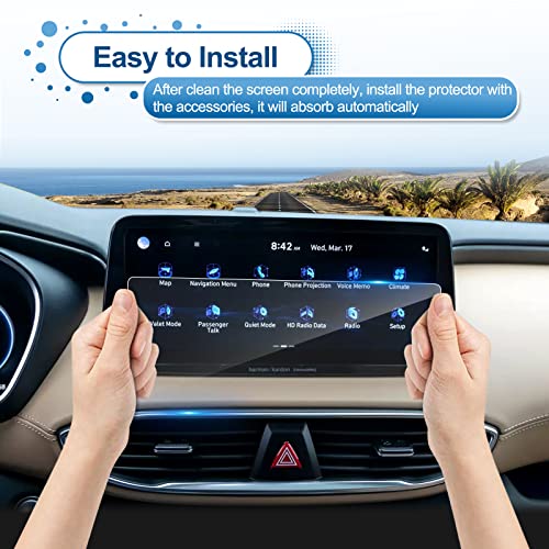 Coleya 2022 2021 Santa Fe TM Screen Protector H*yunda 12.3 Inch Navigation GPS Touchscreen 9H Tempered Glass HD Car Display Transparent Protective Film