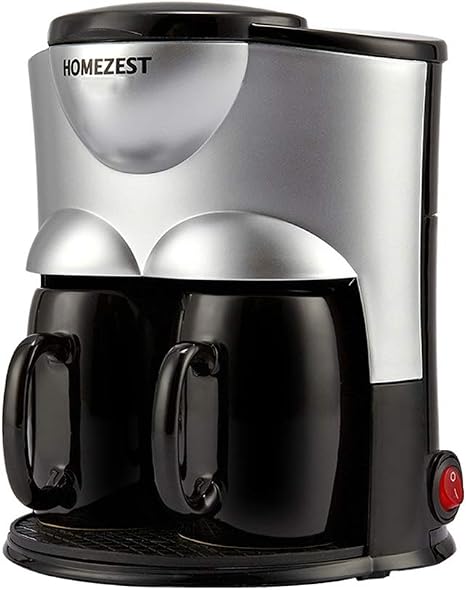 Amazon.com: Linbing123 Cafetera de doble gota, cafetera, pequeña máquina de  café de 2 tazas con jarra térmica de cristal, aislada, se mantiene  caliente, apagado automático para una sola sierra y uso doméstico :