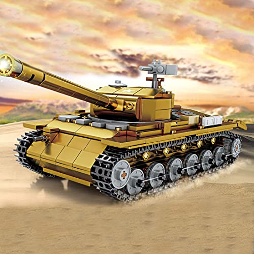 Baustein Panzer Modell, WW2 M26 Medium Panzer Militär Panzer Bauset 567 Klemmbausteine Kompatibel mit Lego Technologie – Bild 5