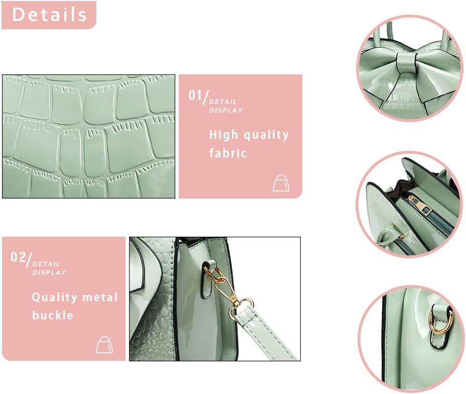 JHVYF Women Tote bag Satchel Purses and Handbags for Women Shoulder Bags Bow Purse - Image 5