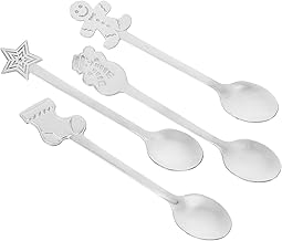 SHOWERORO Colheres De Talheres De Aço Inoxidável 16 Peças Talheres De Aço Inoxidável Colheres De Serviço De Aço Inoxidável Suprimentos Para Festa De Casamento Talheres De Natal Colheres De