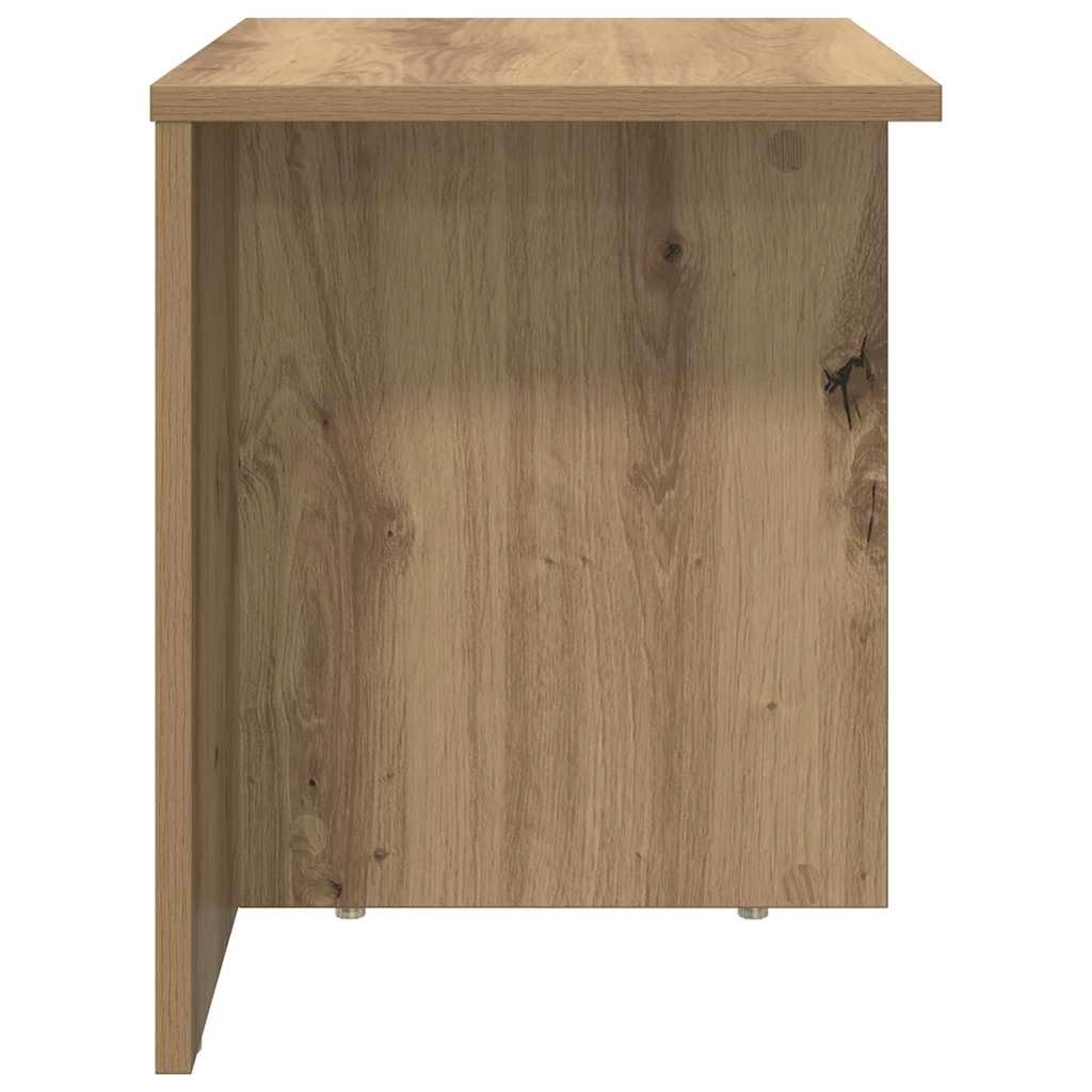 Mesa auxiliar de madera de roble Artisan, 2 unidades, 37 x 32 x 40 cm, con estante y estante, mesa de centro moderna para salón, dormitorio, pasillo, ideal como mesita de noche, mesa de