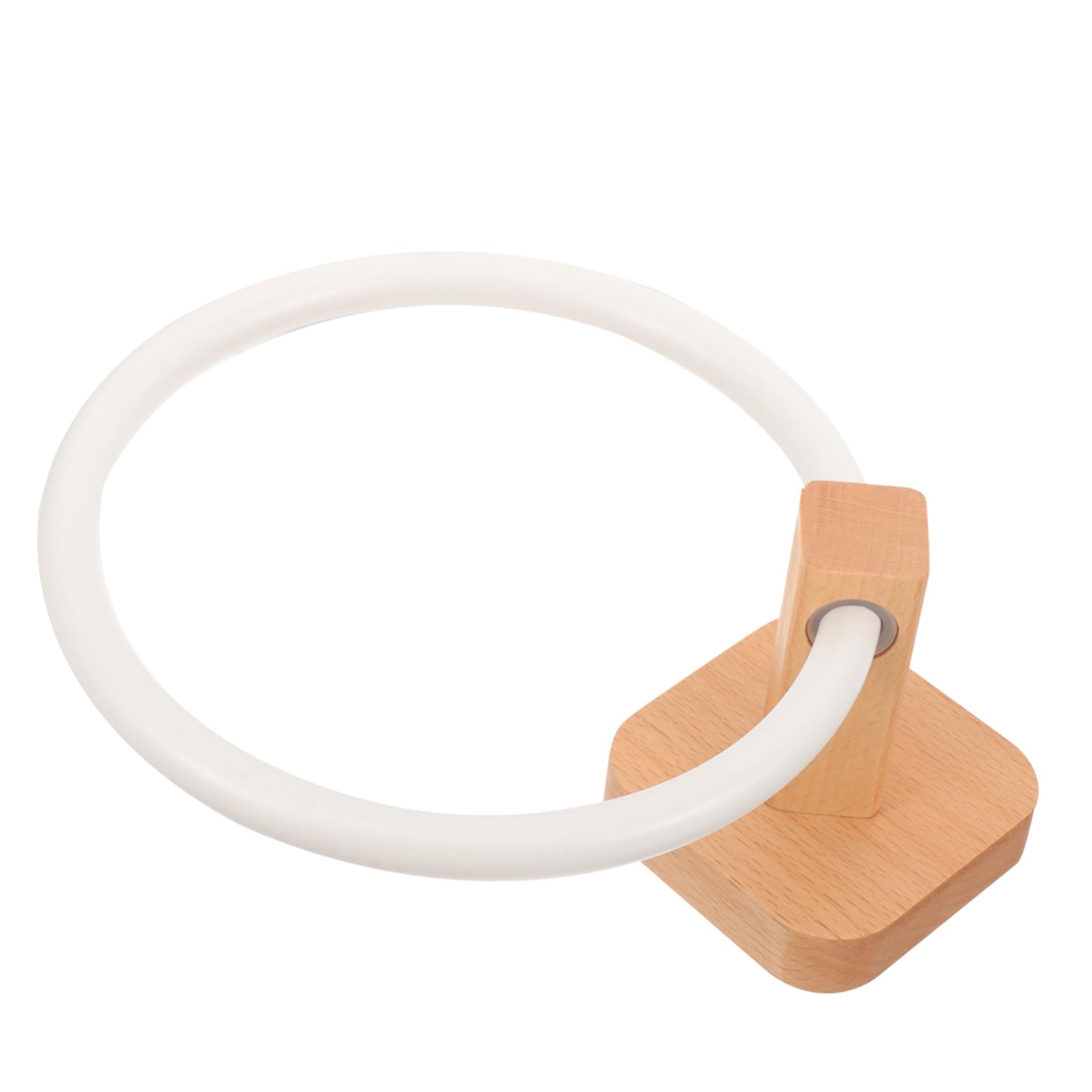 Anilla para Toalla de Madera para Baño, Clásica, Beige, Simple
