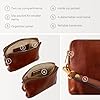 Time Resistance Cognac Brown Leather Clutch for Men - Organizer Bag for Men - Wrist Bag - Briefcase Handmade in Italy - Gift Box Included #5