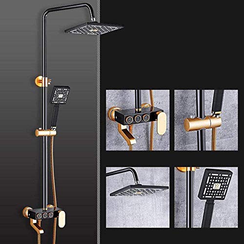 Pression de douche augmentée avec cet ensemble de douche noir complet