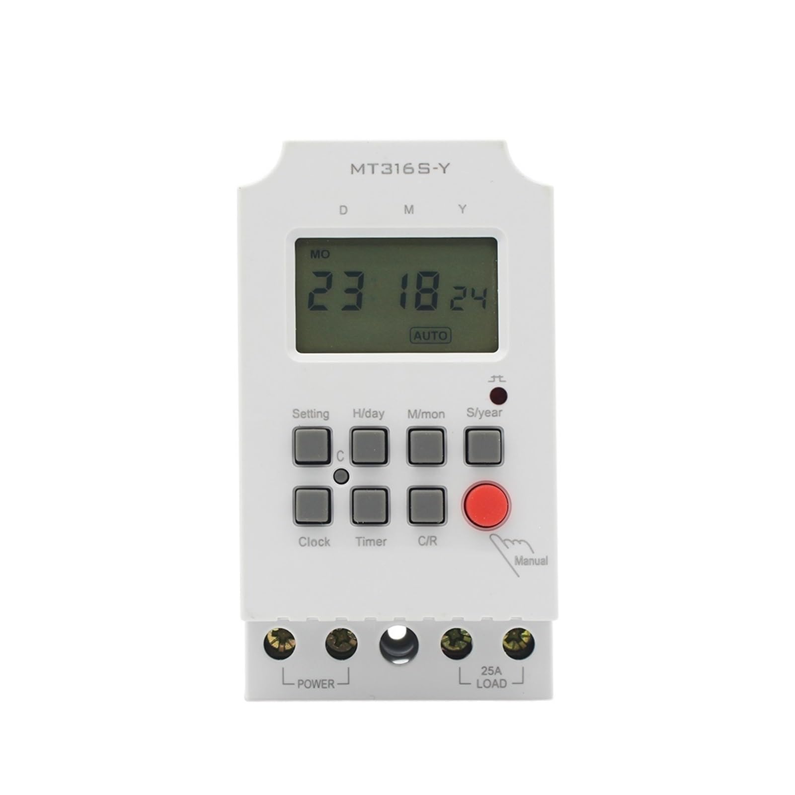 RWRAPS microcomputer Interruttore Timer Temporizzatore programmabile su Guida DIN 220VAC 25A MT316S-Y con Timer Giornaliero/mensile/Interruttore orario Digitale annuale