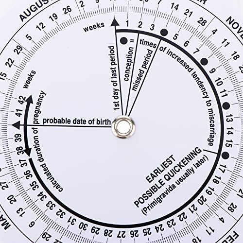 Image of 4 Pcs Pregnancy Wheel, Pregnant Due Date Calculator for Moms Pregnant Patients Doctors Midwives Nurses