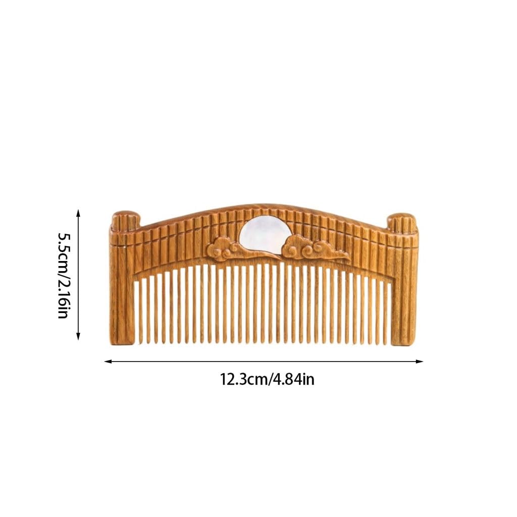 Peruka Grzebień Chinese Retro Comb, Solid Wood Carved Long Hair Comb, Portable Travel Comb, Suitable for All Types of Curly, Long, Wet Hair Duże grzebienie do włosów
