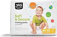 365 by Whole Foods Market Soft & Secure Training Pants 4T-5T - Hypoallergenic, Ultra-Absorbent Pull-Ups, 18 Count for Toddlers