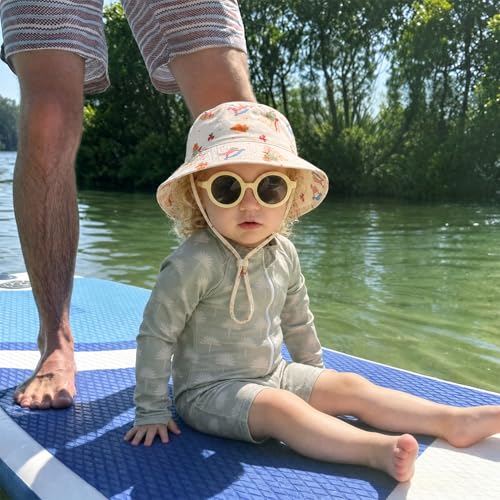 Image of Muslin Baby Sun Hat Sun Protection Baby Toddler Bucket Hats for Boys Girls