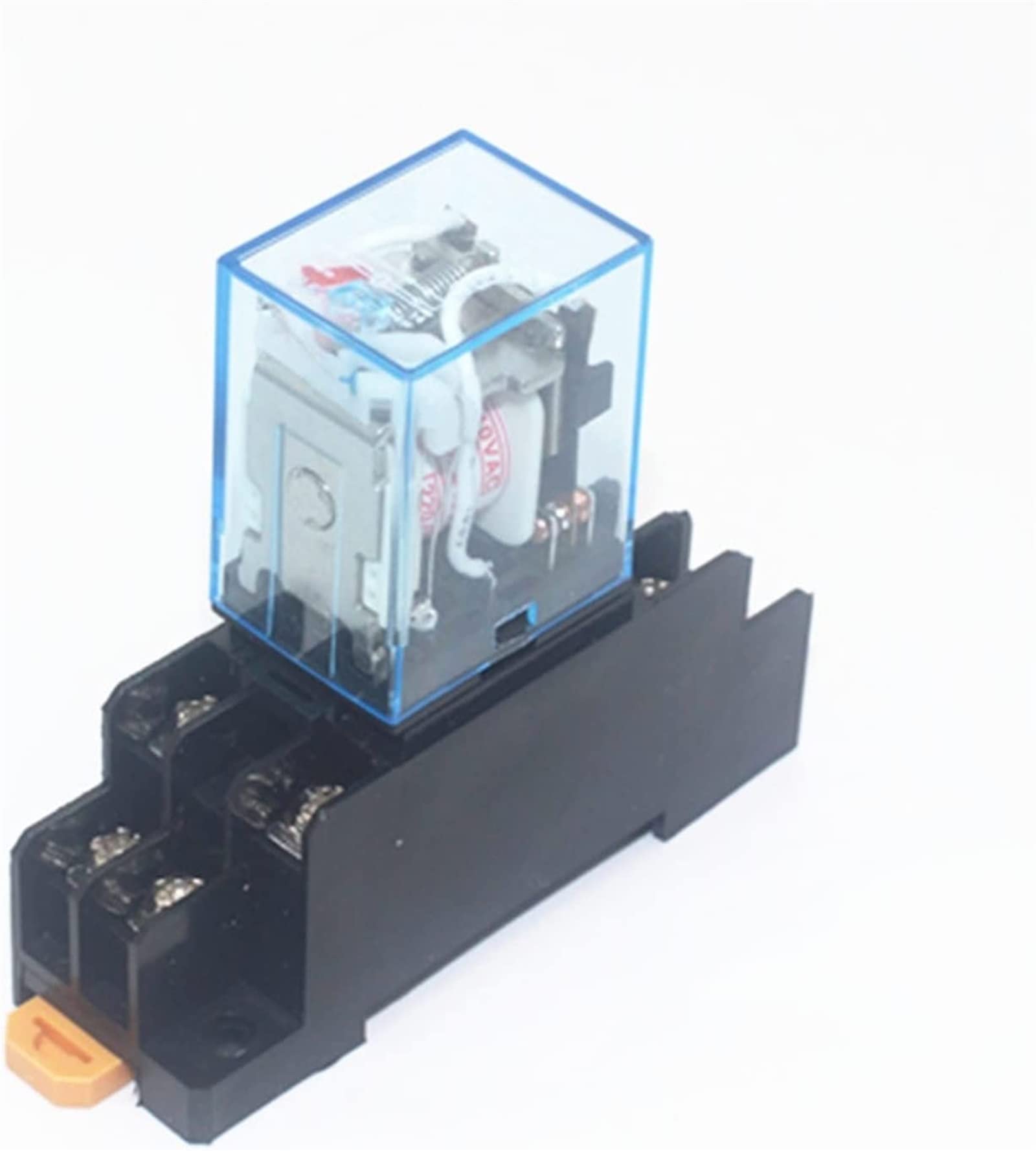 AQHYEBNSR Relay 1set MY2P HH52P MY2NJ Coil General DPDT Mini Electromagnetic Switch with Socket Base LED AC 110V 220V DC12V 24V
