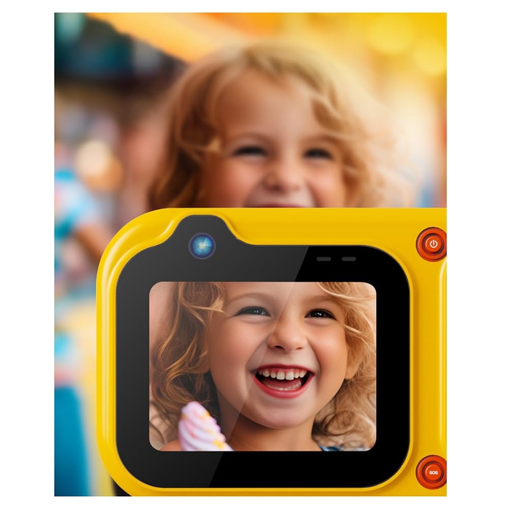 Fotocamera impermeabile per bambini, fotocamera subacquea, 3 metri, impermeabile prima e dopo, doppia fotocamera per nuotare all'aperto, blu