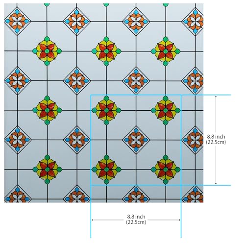 Image of DKTIE 2nd Gen Frosted Glass Window Privacy Film Art Deco 17.7in X 78.7in