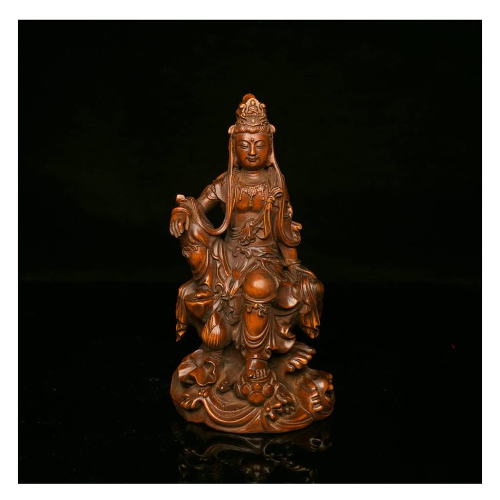 Statue de jardin et salon zen Bouddha en bois pour coin méditation