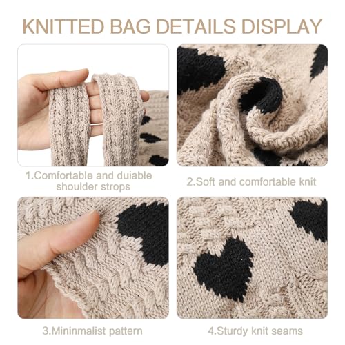 Bolso tote de hombro tejido grande estilo crochet miniatura 6