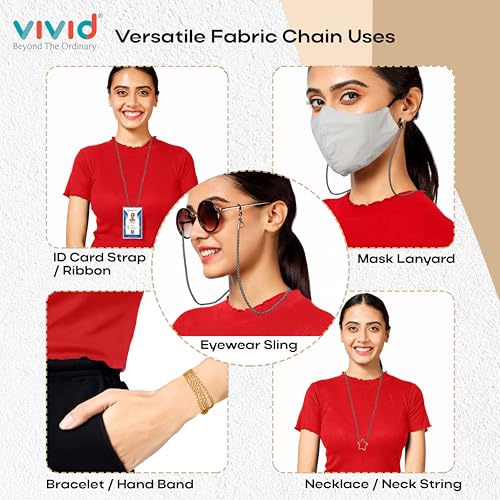 Image of Unisex Spec Holder Hook & Loop Anit Slip Eyewear Lanyard Fabric Strap Chain