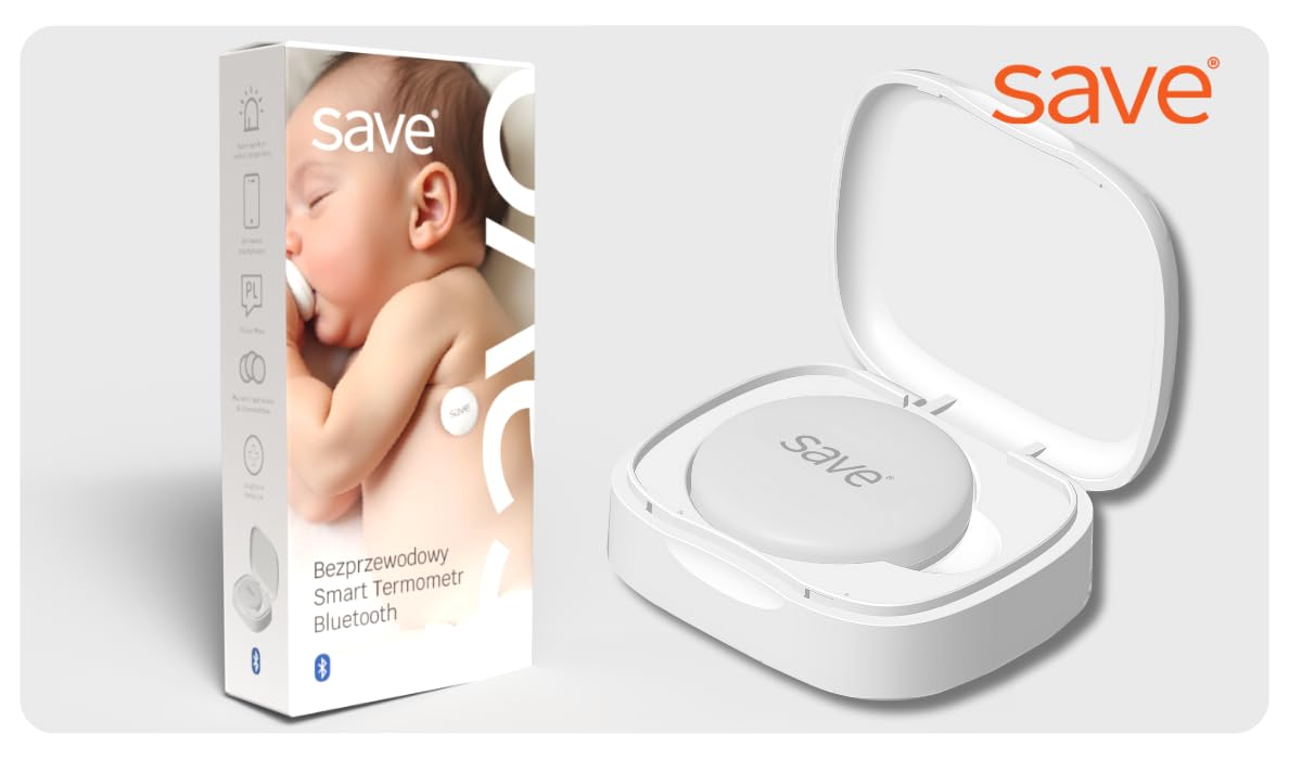 Termómetro Bluetooth para bebés, niños y adultos – Termómetro corporal inteligente con aplicación – Termómetro médico portátil con supervisión en tiempo real y alarma de fiebre
