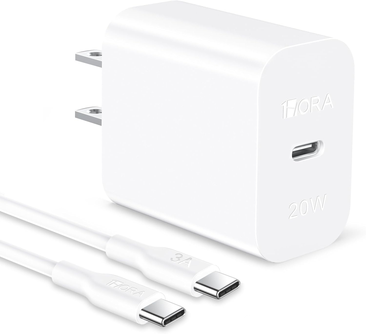 1 Hora Cargador Tipo C, PD 20W Cargador Carga Rápida, con Cable USB C a ...