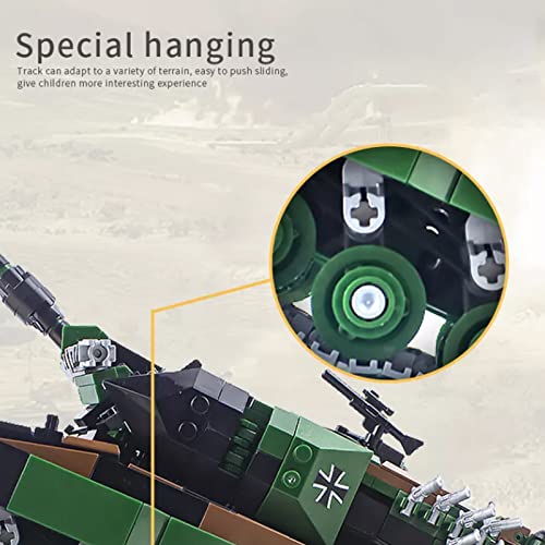 bnwent Panzer-Bausatz - 1:30 Military Series Schwerer Panzer DIY Bausteine Spielzeug Modellbausatz, Geschenke für Kinder… – Bild 8
