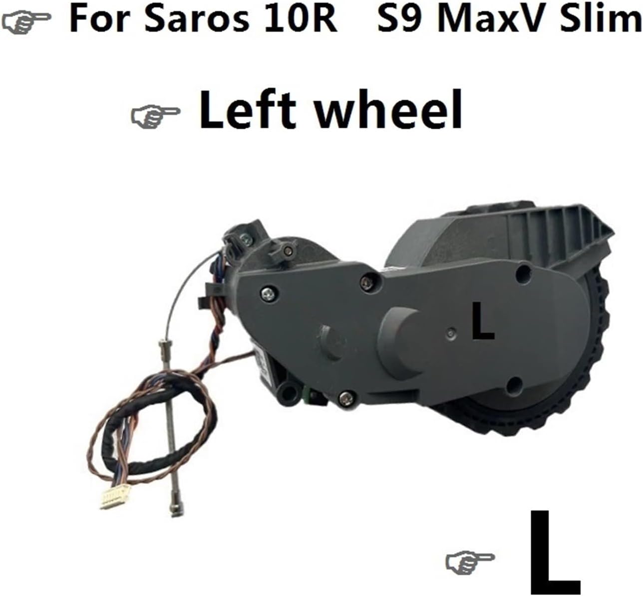 Replacement Parts For Vacuum Cleaner Drive Wheels (Left And Right Wheels Optional). Compatible With Roborock Saros 10R / S9 MaxV Slim(Left wheel)