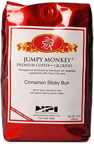 Amazon.com : Jumpy Monkey® Coffee Cinnamon Sticky Bun Flavored Blend ...