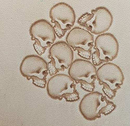 DandS ltd Leather Stamp Tool, Skull, Professional Steel Craft Tool for Leatherworking, Embossing, Carving & Stamping Leather Projects, Belts & DIY Projects Compatible with Mallet #103