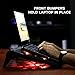 ENHANCE Gaming Laptop Cooling Pad Stand with LED Cooler Fans , Adjustable Height , & Dual USB Port for 17 inch Laptops - 5 Ultra Quiet High Performance Fans 2630 RPM & Built-In Bumpers - Red